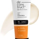 Deconstruct Sunscreen – Spf Spf 50 Pa++++ 5% Vitamin C Gel Sunscreen Brightens New Gen Oily Skin For Men & Women(50 G)