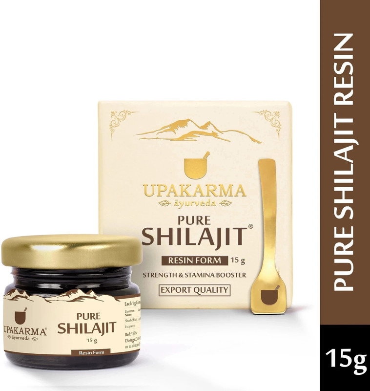 Upakarma Pure Shilajit Resin |High Fulvic Acid Content|Boost Performance, Power & Stamina(15 G)