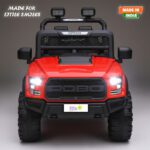 Little Rides Pobo 12V Battery Operated Jeep For Kids, With Light & Music Big Jeep Battery Jeep Battery Operated Ride On(Red)