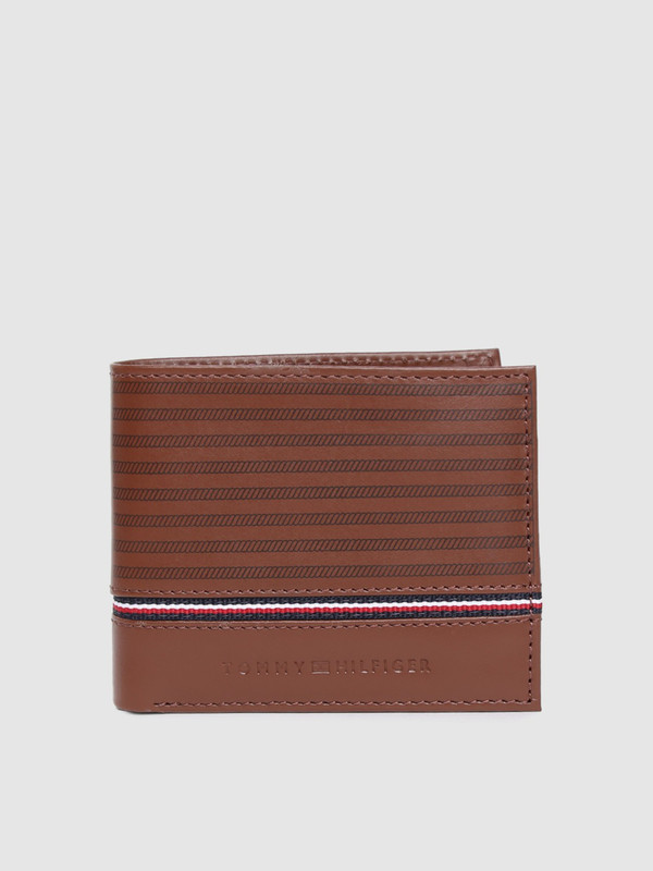 Tommy Hilfiger Men Brown Genuine Leather Wallet(4 Card Slots)
