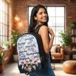 Fashionlife Bts Custom Graphic Backpack – Stylish Fan Merch 21 L Backpack(Black)