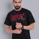 Go Devil Printed Men Round Neck Black T-Shirt