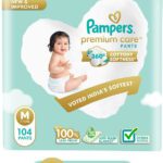 Pampers Premium Care Diaper Pants With 360 Cottony Softness – M(104 Pieces)