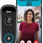 Qubo Smart Wifi Video Doorbell Pro 2K|3Mp|Instant Video|2-Way Talk|Ai App Alert,Alarm Video Door Phone(Wireless Single Way)