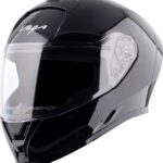 Vega Ranger Solid Motorbike Helmet(Black)