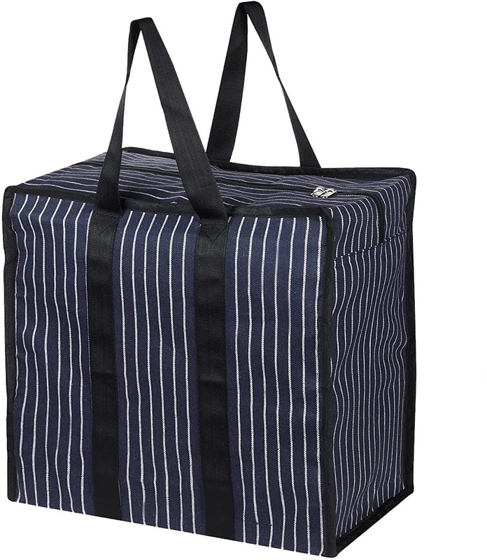 Ehouseall Store Multipurpose Large Big Heavy Storage Organizer Reusable Canvas Shopper Bag Plus 50 L Backpack(Black)