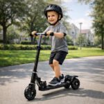 Pandaoriginals Foldable Scooter With Suspenion System, 50Kg Weight Capacity, Age 5-10Yrs(Black)