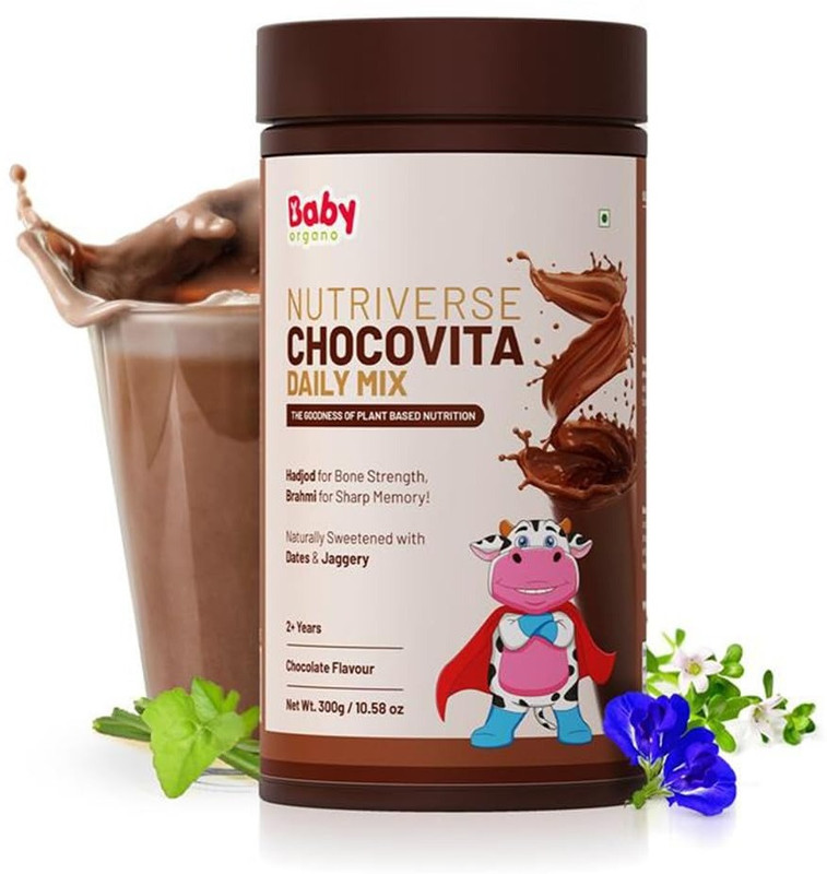 Babyorgano Chocovita Milk Mix | Made With Jaggery & Dates | Brahmi For Dha | 2+ Years(300 G)