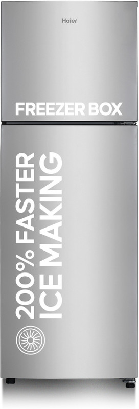 Haier 240 L Frost Free Double Door 2 Star Refrigerator(Moon Silver, Hef-252Egs-P)