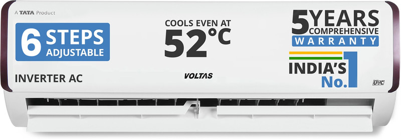 Voltas 2025 Model 1.5 Ton 3 Star Split Inverter Ac(183V Caq(4503901), White)