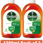 Dettol Disinfectant For First Aid Surface Cleaning And Personal Hygiene Antiseptic Liquid(1300.0 Ml X Pack Of 2)