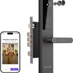 Native By Urban Company Lock Pro With Camera Unlock & Doorbell Connect | 7-Way Unlock |Free Installation Smart Door Lock(Grey)