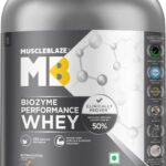 Muscleblaze Biozyme Performance Whey Protein Powder | 25G Protein Per Scoop Whey Protein(1 Kg, Rocky Road Fudge)