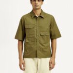 Levi’S Men Solid Casual Green Shirt