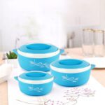 Cello Sapphire Pack Of 3 Thermoware Casserole(500 Ml, 1000 Ml, 1500 Ml)