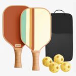 Lifelong Fiberglass Surface, 4 Pickle Balls & Paddle Cover Bag Cushion Pickleball Set Pickleball Paddle