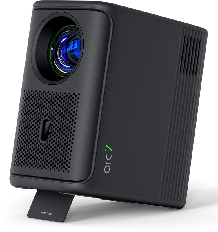 Lumio Arc 7 (400 Lm / 2 Speaker / Wireless / Remote Controller) Portable Official Google Tv & Netflix, 1080P Full Hd, 4K Support Via Hdmi, 100″ Screen, Auto Keystone, Obstacle Avoidance, Dolby Audio, 16W Bluetooth Speaker Projector(Grey)