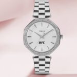 Timex Ufc Octagonal 36Mm Silver Dial Analog Watch  – For Women