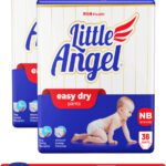 Little Angel Easy Dry Diaper Pants With 12 Hrs Absorption 36 Count/Pack,Pack Of 2,Upto 5 Kgs – New Born(72 Pieces)