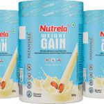 Patanjali Nutrela Weight Gain Powder, Weight Gain Shakes For Underweight, 500G (Pack Of 3) Weight Gainers/Mass Gainers(1500 G, Banana)