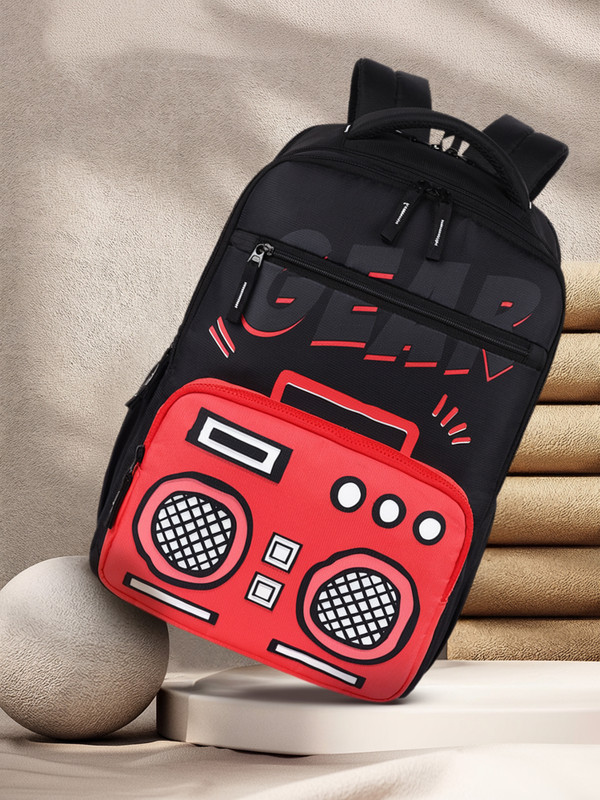 Gear Sound Break 17″ Boys 29 L Backpack(Black, Red)