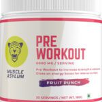 Muscle Asylum Muscle Asylumpre-Workout – 30 Servings, 180Gm Bcaa(180 G, Fruit Punch)
