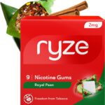 Ryze Nicotine Gum 2Mg (Royal Paan) | 9 Gums Smoking Cessations(Pack Of 5)
