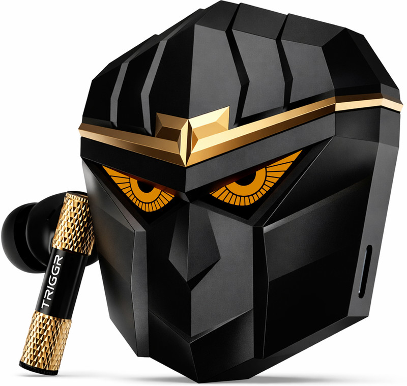 Triggr Wukong 35Db Anc, 4-Mic Enc, Dual Pairing, 60H Battery, Monkey-King Design, V6.0 Bluetooth(Carbon Fury, True Wireless)