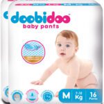 Doobidoo Babypants Medium Size Rash Free Soft Diapers Anti-Leak Highly Absorbent 7-12Kg – M(32 Pieces)