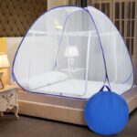 Moca By Monte Carlo Netmosquit Polyester Washable Adults Mosquito Net(Blue, Bed Box)