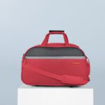 Aristocrat Enigma 52 Cm Polyester Softsided Cabin Size 2Wheels Duffle Bag – Red Duffel Without Wheels