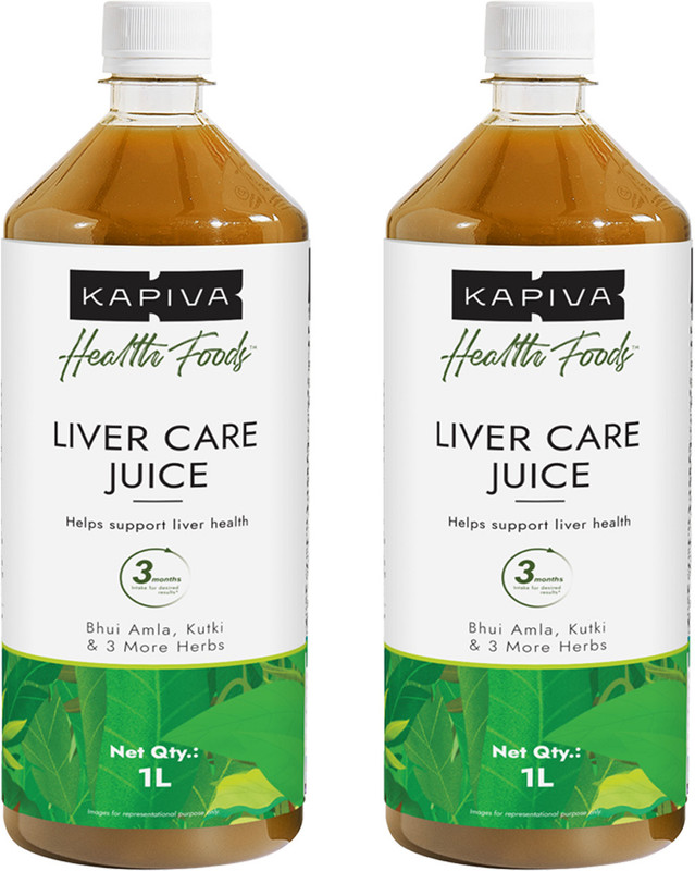 Kapiva Liver Care Juice With 5 Ayurvedic Herbs To Benefit Liver Health 1L(Pack Of 2, 2 L)