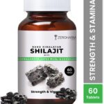 Zeroharm Nano Himalayan Shilajit Ashwagandha – Stress, Energy, Stamina Support For Men(60 Tablets)
