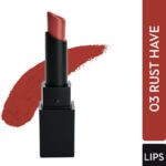Sugar Cosmetics Nothing Else Matter Longwear Lipstick(03 Rust Have (Subtle Burnt Red), 3.2 G)