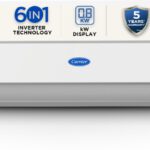 Carrier 2026 Model 1 Ton 3 Star Split Ai Inverter Convertible 6-In-1 With Smart Energy Display, Insta Cool, Auto Defrost Clean And Pm 2.5 Filter Ac(Cai12Ee3R36F0, White)