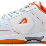 Boldfit Footwear Badminton Shoes For Men Anti Skid Non Marking Shoes Indoor Badminton Shoes Badminton Shoes For Men(White, Orange , 9)