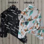 Vrlooks Men Printed Casual Black, White Shirt(Pack Of 2)