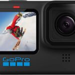 Gopro Hero 10 Waterproof With Front Lcd And Touch Rear Screens, 5.3K60 Ultra Hd Video, 1080P Live Streaming, Webcam, Stabilization Sports And Action Camera(Black, 23 Mp)