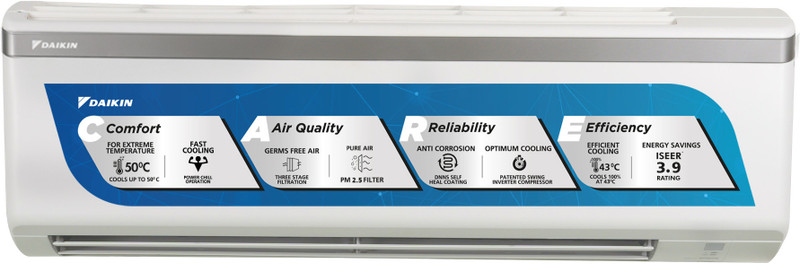 Daikin 2025 Model 1.5 Ton 3 Star Split Fixed Speed Ac(Rl50Uv16U3/V3/Ftl50Uv16U3/V3, White)