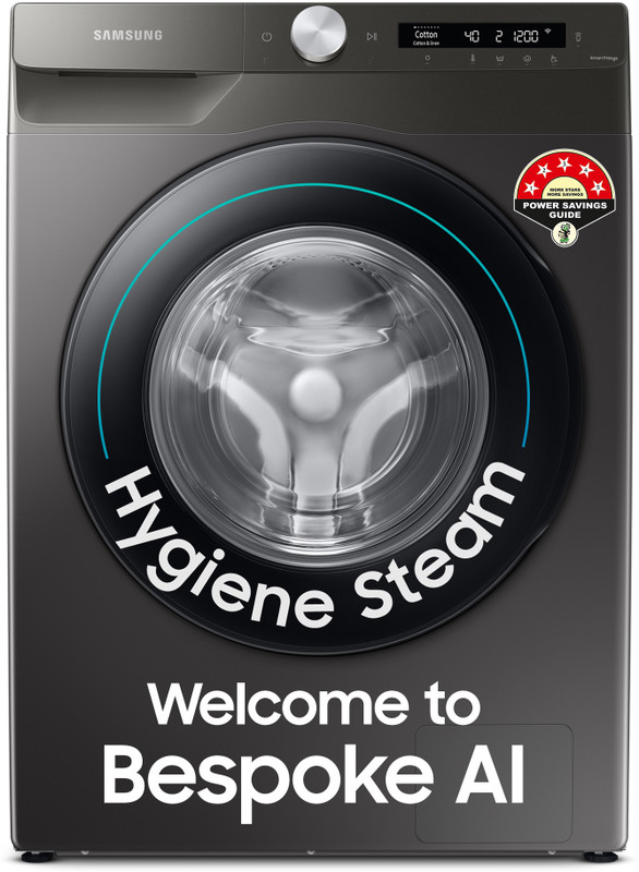 Samsung 7 Kg 5 Star, Ai Control, Wi-Fi, Digital Inverter Fully Automatic Front Load Washing Machine With In-Built Heater Silver(Ww70T502Nan1Tl)