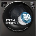 Ifb 9 Kg 5 Star With Steam Refresh Program, 9 Swirl Wash, Eco Inverter, Touch Panel With Ai Fully Automatic Front Load Washing Machine With In-Built Heater Black(Executive Oxn 9014 Cms)
