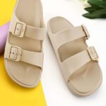 Red Tape Women Slides(Beige , 6)