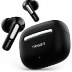 Triggr Arcus One 60H Battery, 4 Mic Enc, Dual Pairing, Rubber Grip, 13Mm Drivers, V6.0 Bluetooth(Infinite Black, True Wireless)