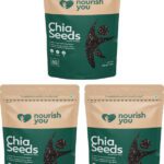 Nourish You Black Chia Seeds | Super Source Of Antioxidants Omega 3 | 500G Each Black Chia Seeds(3 X 500 G)