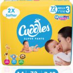 Cuddles – Super Pants Baby Diaper 2X Softer Super Dry Comfort Quick Max Absorption Upto 12 Hrs – M(72 Pieces)