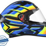 Studds Thunder D6 Motorbike Helmet(Matt Black Orange N1)