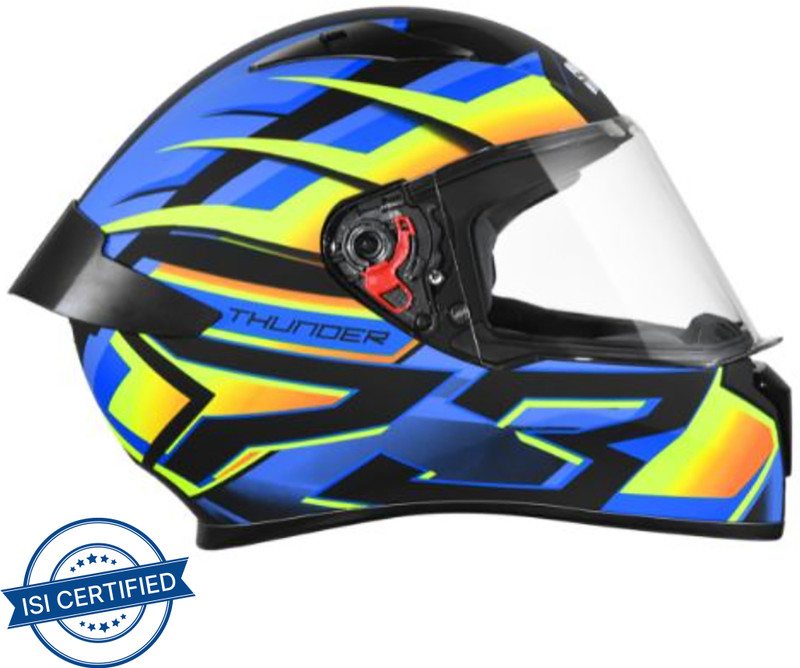 Studds Thunder D6 Motorbike Helmet(Matt Black Orange N1)