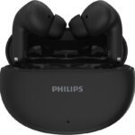 Philips Tat1269Bk In-Ear Earbuds, 13Mm Drivers, 40H, Ipx5, Bt 5.4, Touch/Voice Controls Bluetooth(Black, True Wireless)