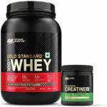 Optimum Nutrition Gold Standard 100% Whey Protein Powder – 2 Lbs, With Micronised Creatine Whey Protein(1.032 Kg, Double Rich Chocolate)