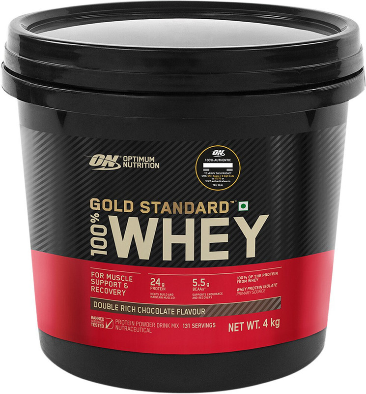 Optimum Nutrition (On) Gold Standard 100% Whey Protein Powder – Primary Source Isolate Whey Protein(4 Kg, Double Rich Chocolate)